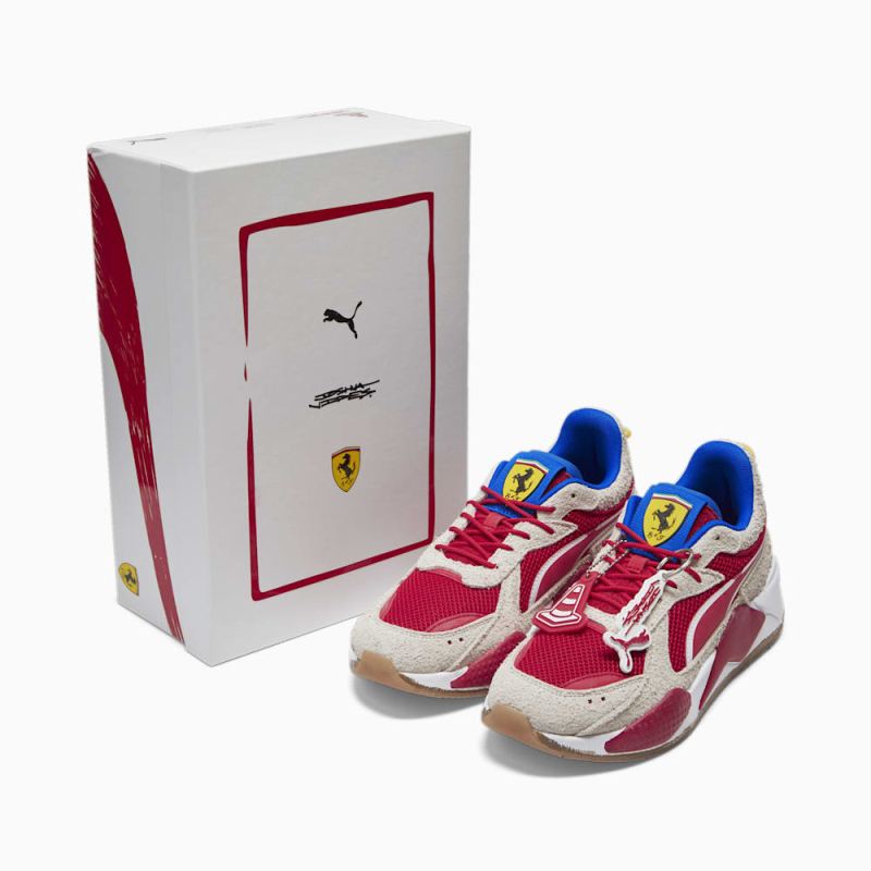 Puma | Men's SCUDERIA FERRARI x JOSHUA VIDES RS-X Sneakers - Rosso Corsa-Frosted Ivory