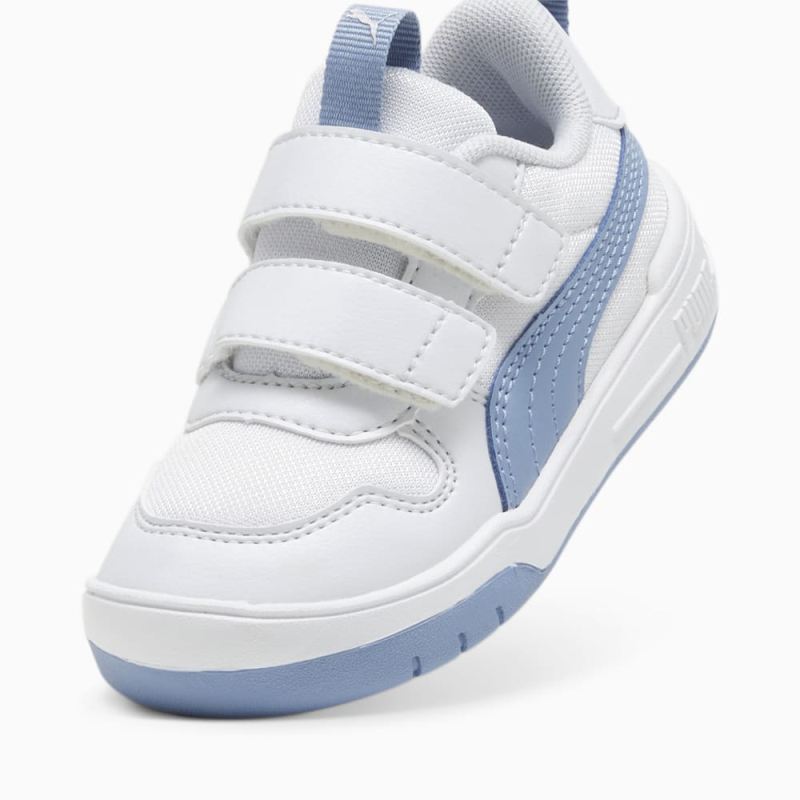 Puma | Boys Multiflex Mesh Toddlers Sneakers - Silver Mist-Zen Blue