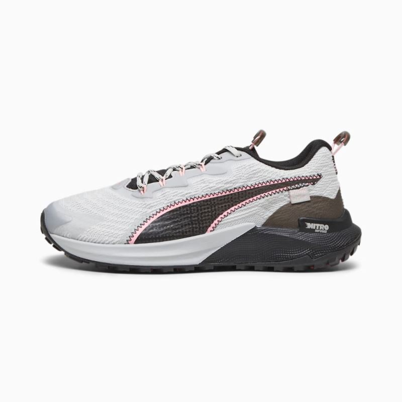 Puma | Women's SEASONS Fast-Trac NITRO 2 Running Shoes - Ash Gray-Black-Koral Ice