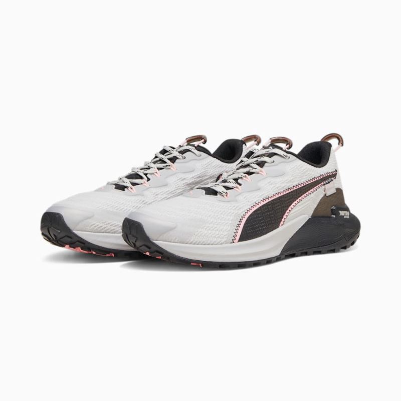 Puma | Women's SEASONS Fast-Trac NITRO 2 Running Shoes - Ash Gray-Black-Koral Ice