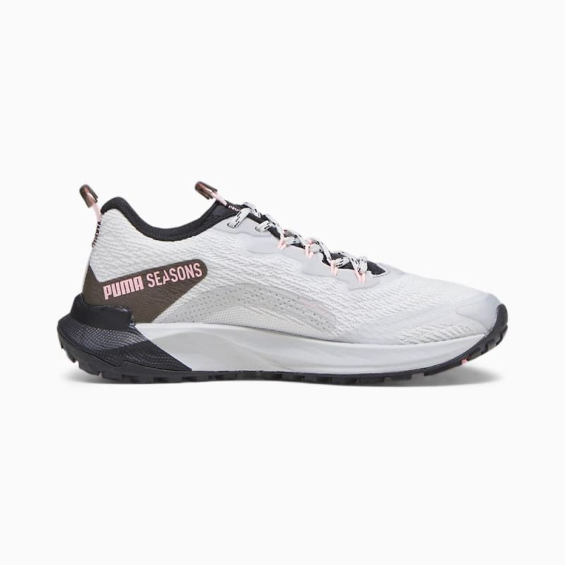 Puma | Women's SEASONS Fast-Trac NITRO 2 Running Shoes - Ash Gray-Black-Koral Ice