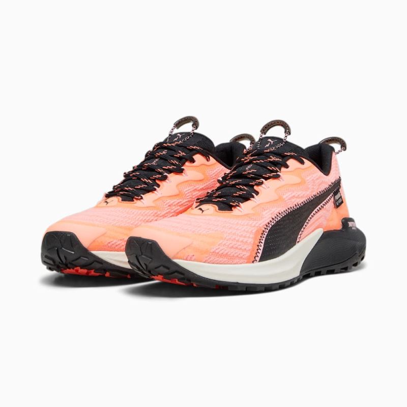 Puma | Women's SEASONS Fast-Trac NITRO 2 Running Shoes - Neon Sun-Alpine Snow-Black