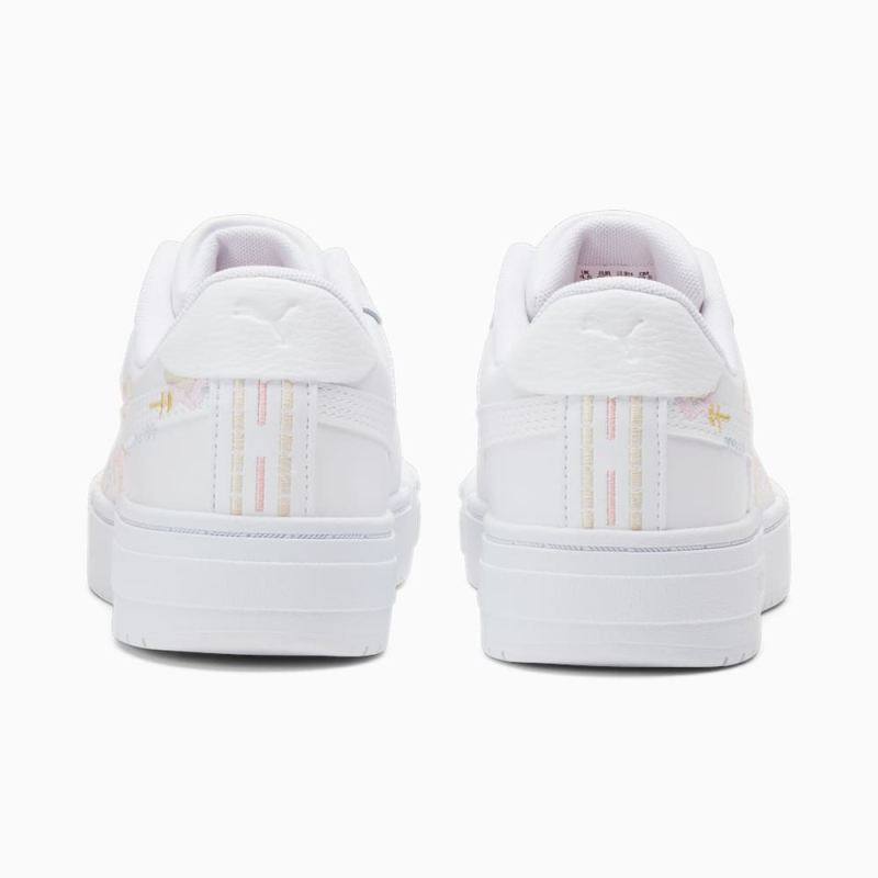 Puma | Women's CA Pro Embroidered Sneakers - White-Peach Smoothie-Flaxen