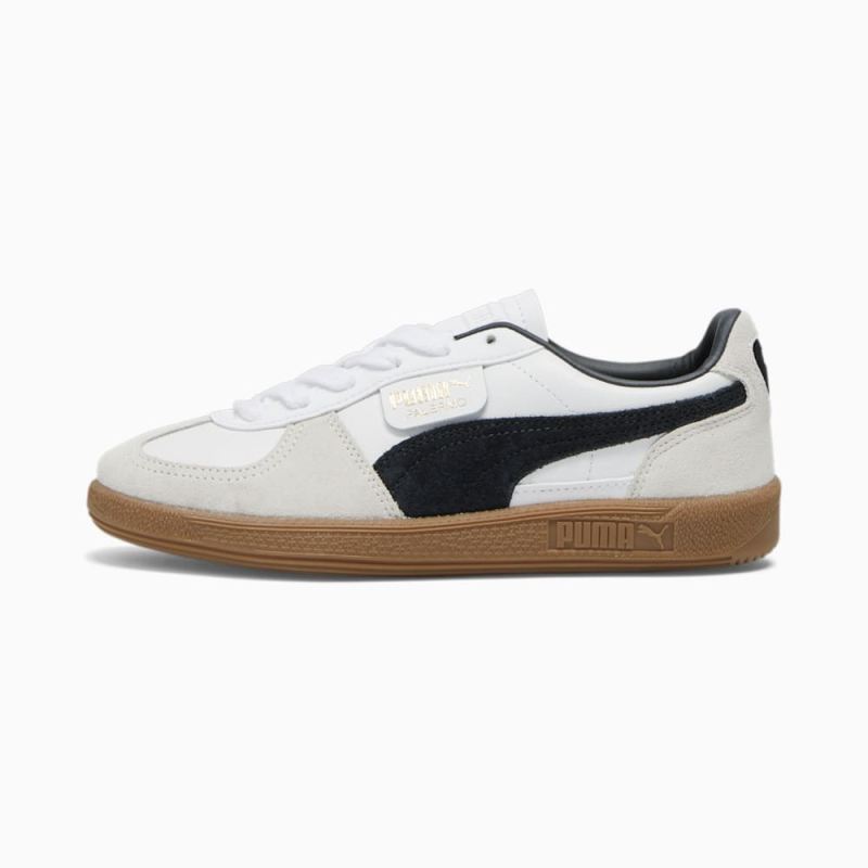 Puma | Women's Palermo Leather Sneakers - White-Vapor Gray-Gum