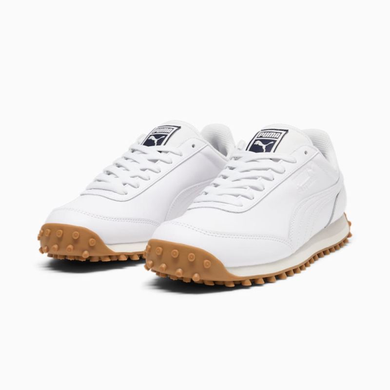 Puma | Men's Fast Rider Navy Pack-White Sneakers - White-White