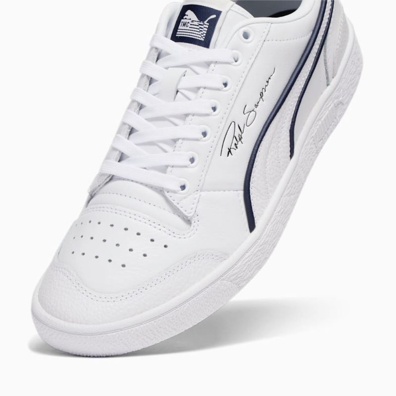 Puma | Men's x TMC Ralph Sampson All Star Sneakers - White-Navy-Silver