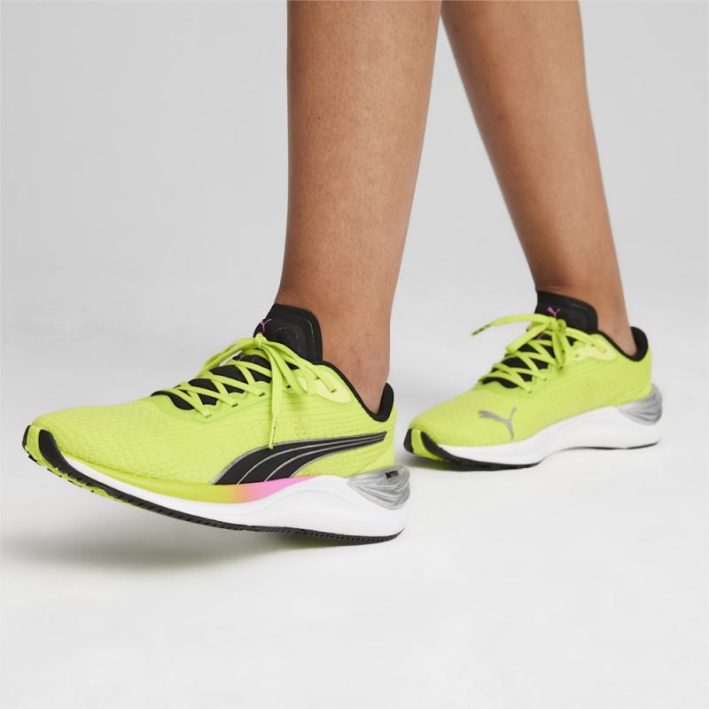 Puma | Women's Electrify NITRO 3 Running Shoes - Lime Pow-Black-Poison Pink