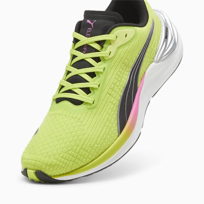 Puma | Women's Electrify NITRO 3 Running Shoes - Lime Pow-Black-Poison Pink