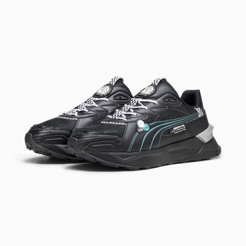 Puma | Men's Mercedes AMG-Petronas F1 Motorsport Mirage Sport Asphalt Garage Crews Sneakers - Black-Spectra Green