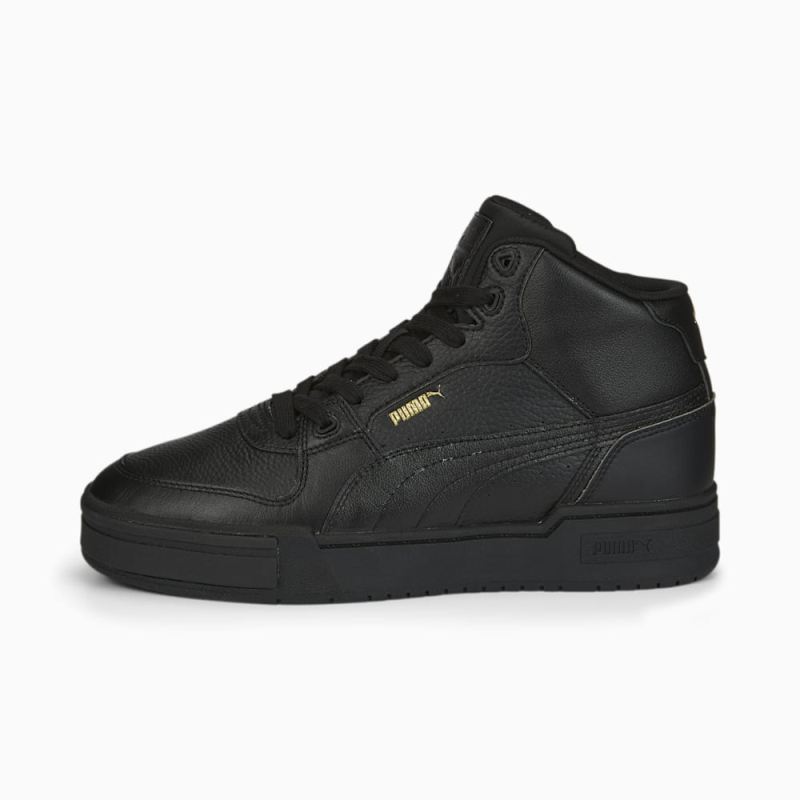 Puma | Men's CA Pro Mid Sneakers - Black-Team Gold