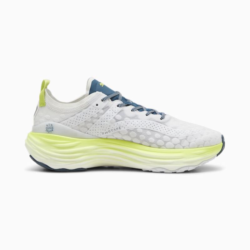 Puma | Men's ForeverRUN NITRO Running Shoes - White-Ocean Tropic-Lime Pow