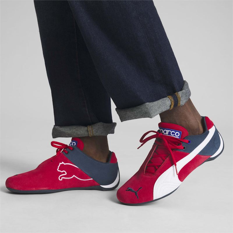 Puma | Men's x SPARCO Future Cat OG Driving Shoes - Fast Red-White-Dark Night