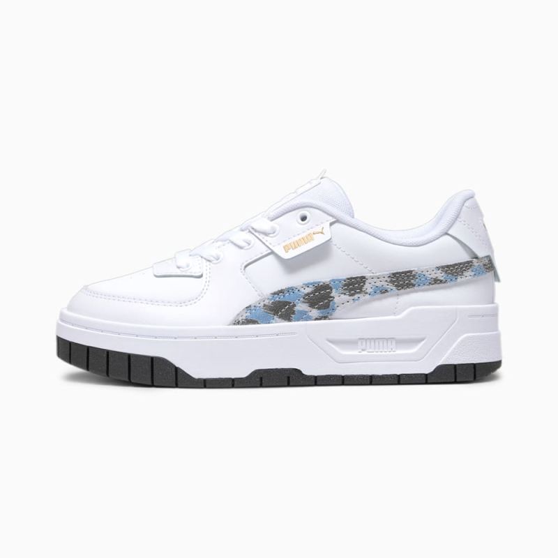 Puma | Girls Cali Dream Animal Print Big Kids Sneakers - White-Racing Blue