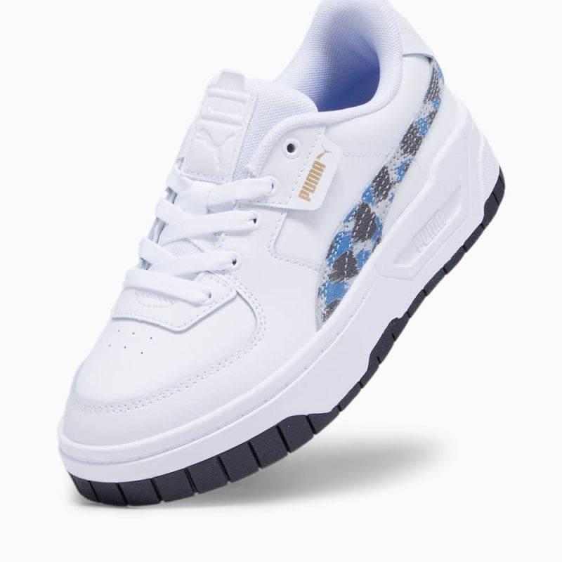 Puma | Girls Cali Dream Animal Print Big Kids Sneakers - White-Racing Blue