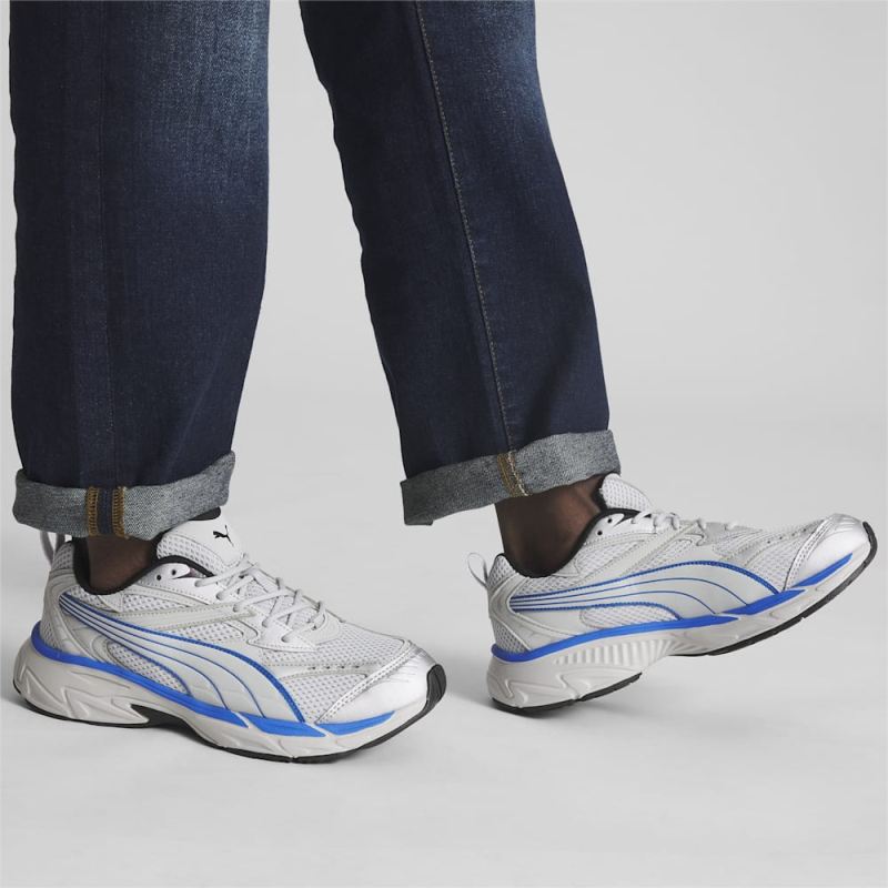 Puma | Women's Morphic Pop Sneakers - Ash Gray-Ultra Blue