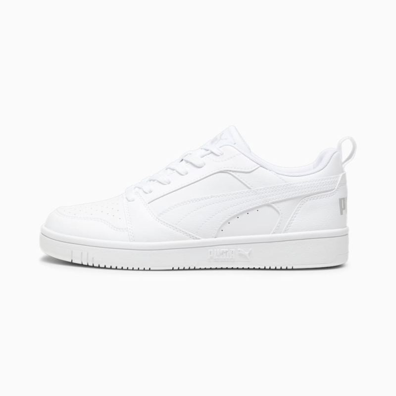 Puma | Men's Rebound V6 Low Sneakers - White-Cool Light Gray