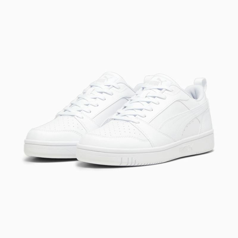 Puma | Men's Rebound V6 Low Sneakers - White-Cool Light Gray