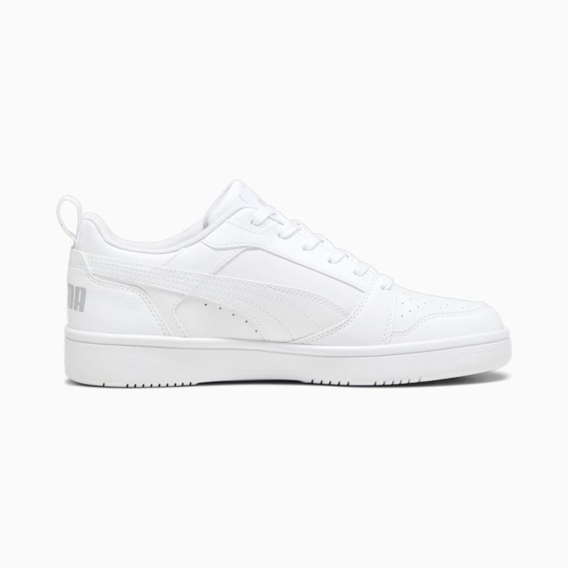 Puma | Men's Rebound V6 Low Sneakers - White-Cool Light Gray