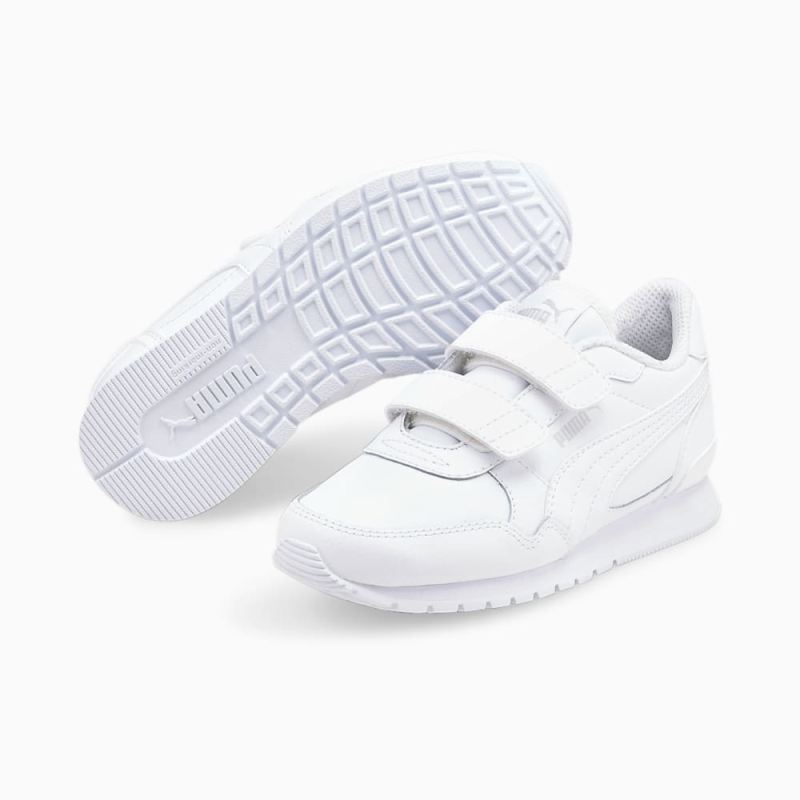 Puma | Boys ST Runner v3 Leather Little Kids Sneakers - White-White