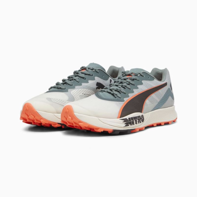 Puma | Men's SEASONS Fast-Trac Apex NITRO Running Shoes - Eucalyptus-Neon Sun