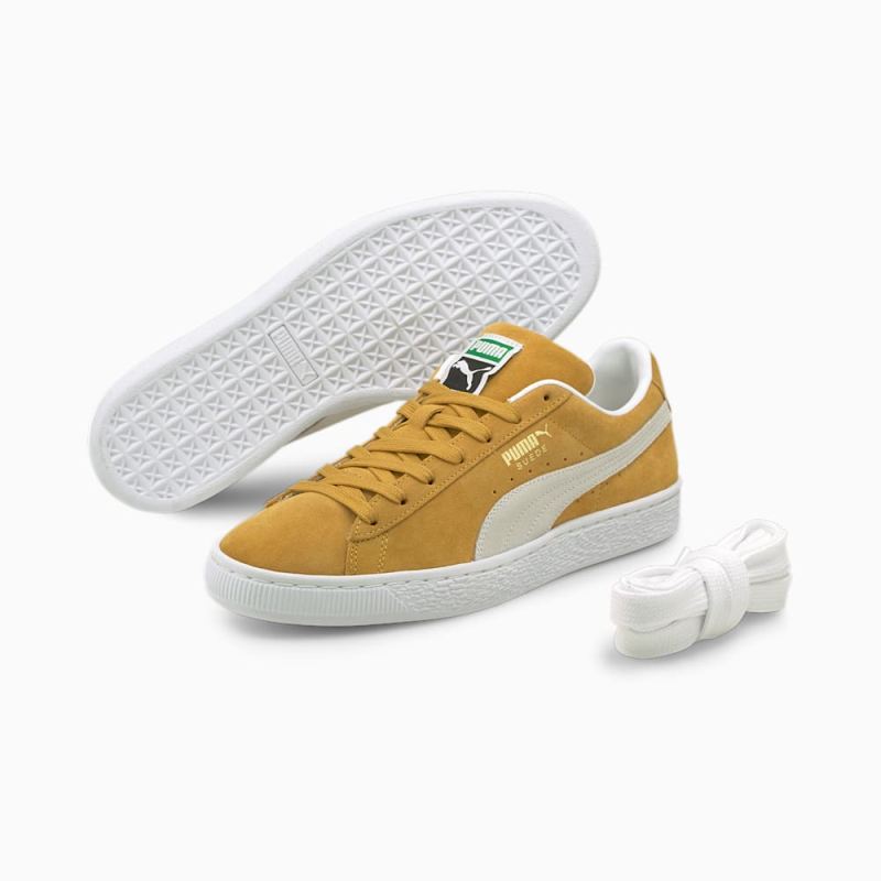 Puma | Men's Suede Classic XXI Sneakers - Honey Mustard-White