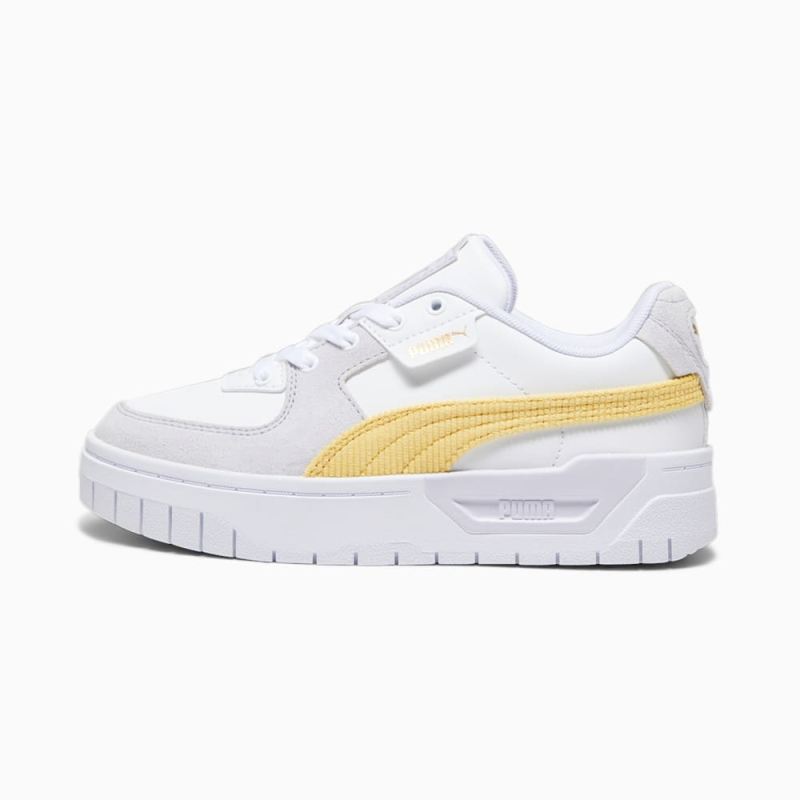 Puma | Girls Cali Dream Corduroy Big Kids Sneakers - White-Flaxen