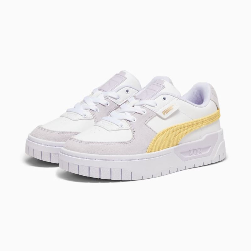 Puma | Girls Cali Dream Corduroy Big Kids Sneakers - White-Flaxen