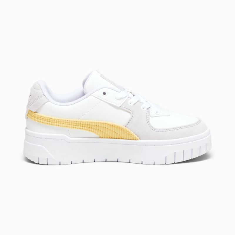 Puma | Girls Cali Dream Corduroy Big Kids Sneakers - White-Flaxen