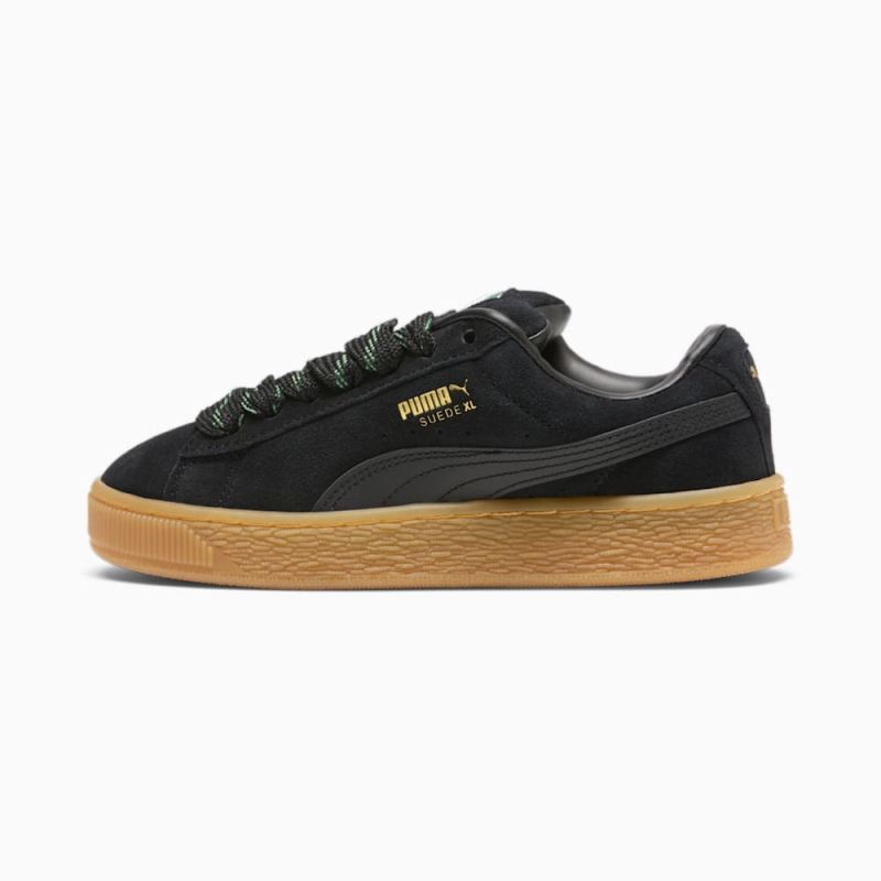 Puma | Girls Suede XL Skate Big Kids Sneakers - Black-Vine-White - Click Image to Close