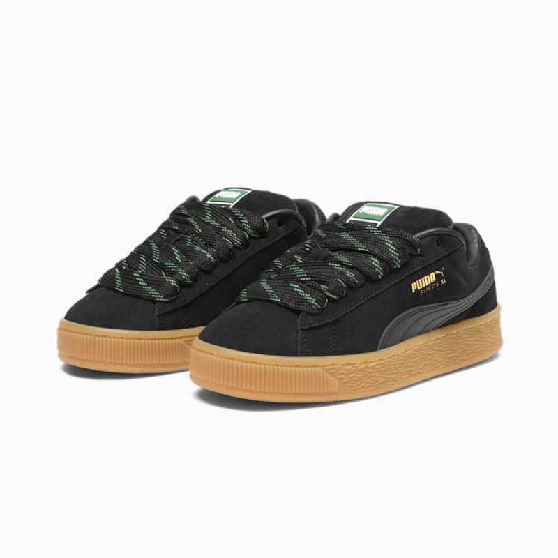 Puma | Girls Suede XL Skate Big Kids Sneakers - Black-Vine-White