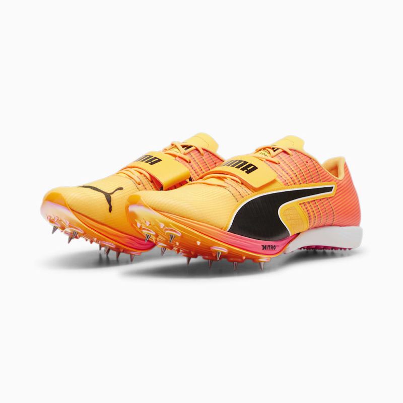 Puma | Women's evoSPEED NITRO Long-Jump 2 Track & Field Unisex Shoes - Sun Stream-Sunset Glow-Black