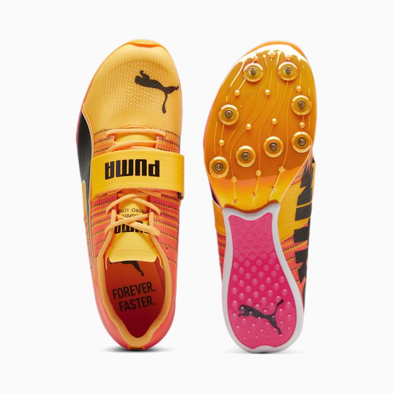 Puma | Women's evoSPEED NITRO Long-Jump 2 Track & Field Unisex Shoes - Sun Stream-Sunset Glow-Black