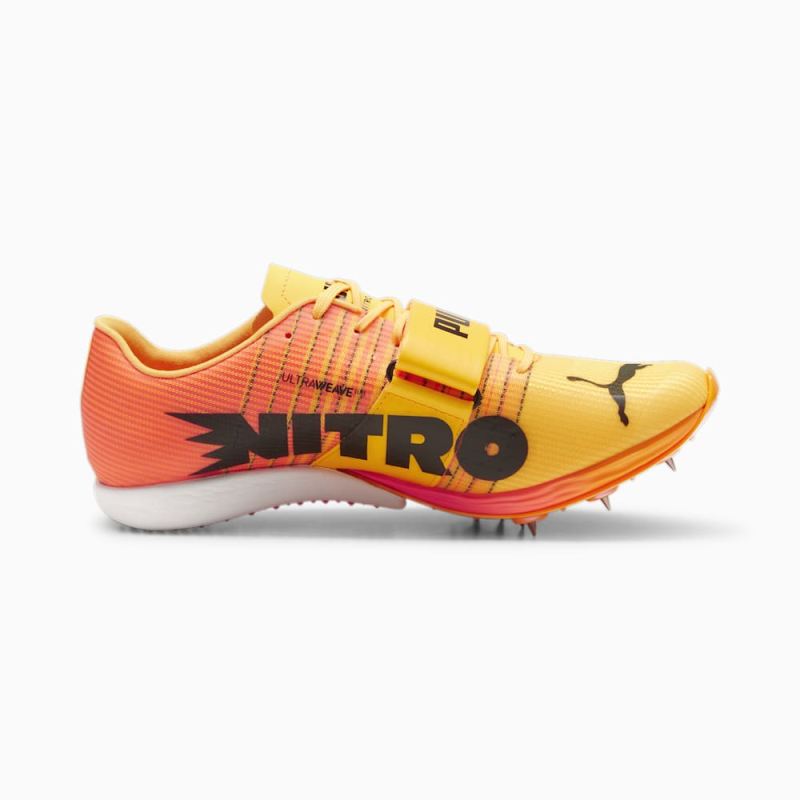 Puma | Women's evoSPEED NITRO Long-Jump 2 Track & Field Unisex Shoes - Sun Stream-Sunset Glow-Black