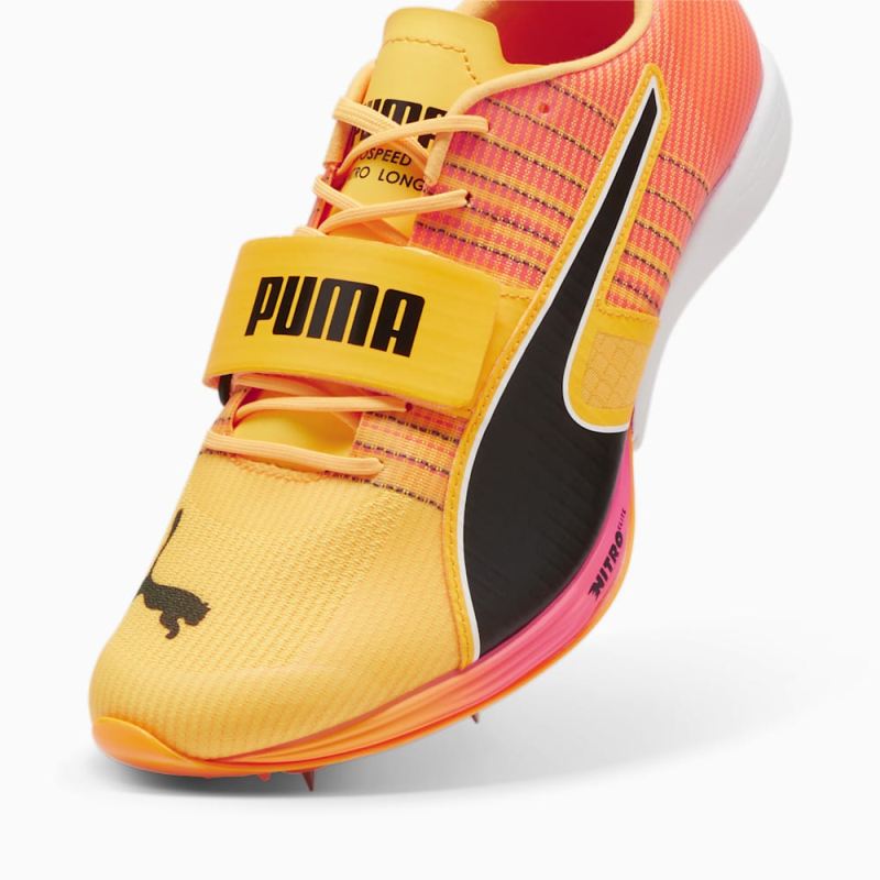 Puma | Women's evoSPEED NITRO Long-Jump 2 Track & Field Unisex Shoes - Sun Stream-Sunset Glow-Black