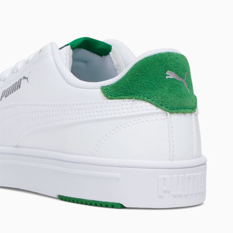 Puma | Women's Serve Pro Lite Sneakers - White-White-Amazon Green-Silver