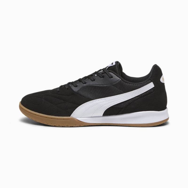 Puma | Men's KING TOP IT Soccer Sneakers - Black-White-Gold