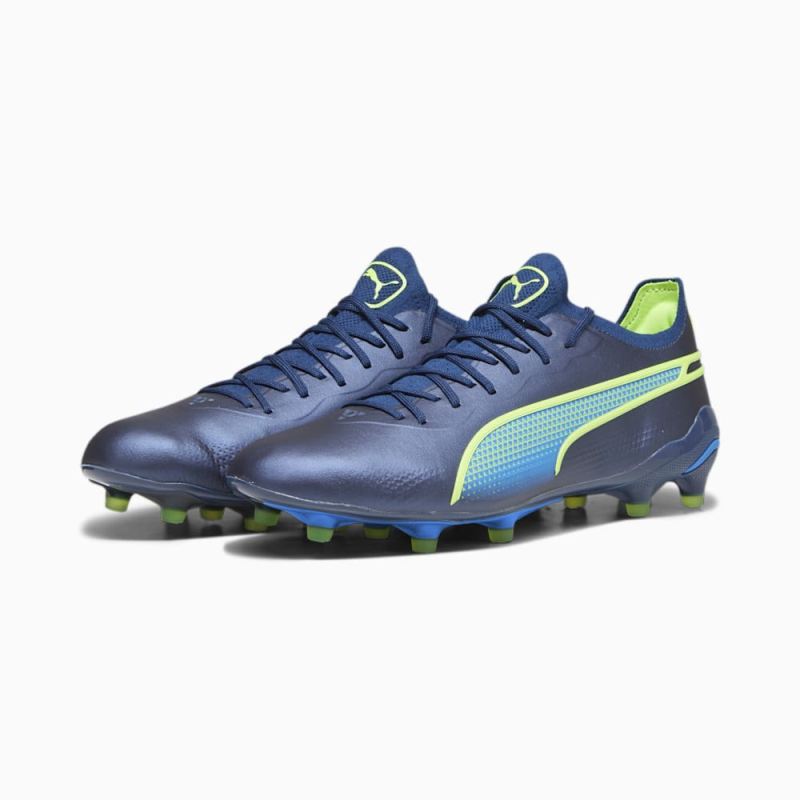 Puma | Men's KING ULTIMATE FG/AG Soccer Cleats - Persian Blue-Pro Green-Ultra Blue