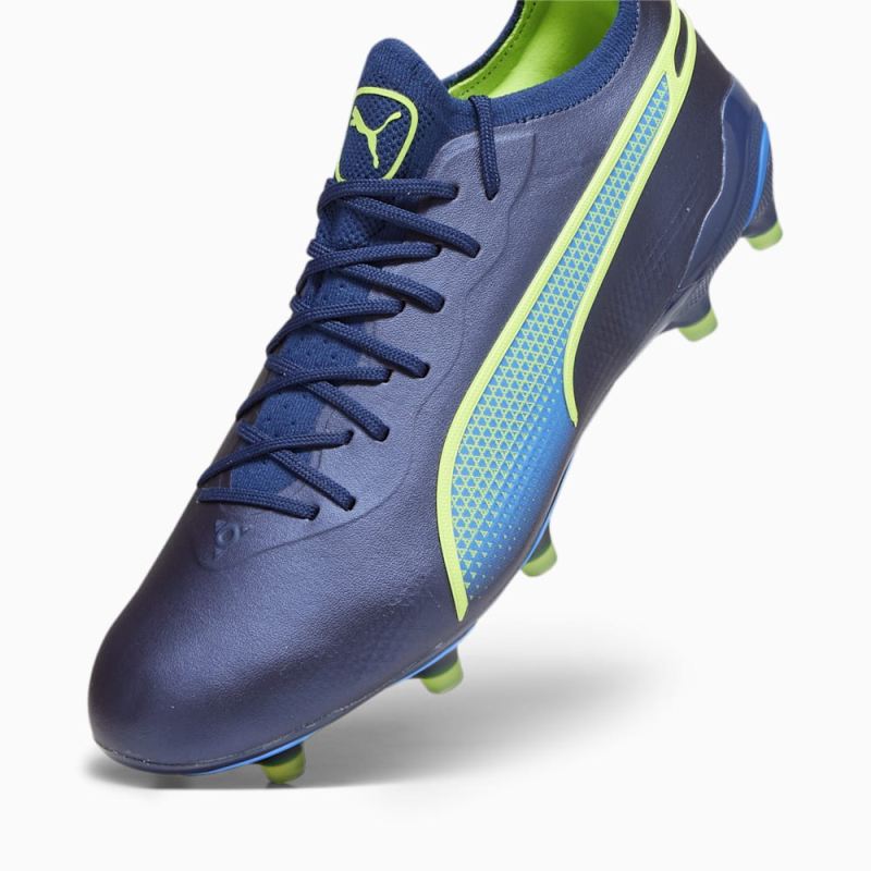 Puma | Men's KING ULTIMATE FG/AG Soccer Cleats - Persian Blue-Pro Green-Ultra Blue