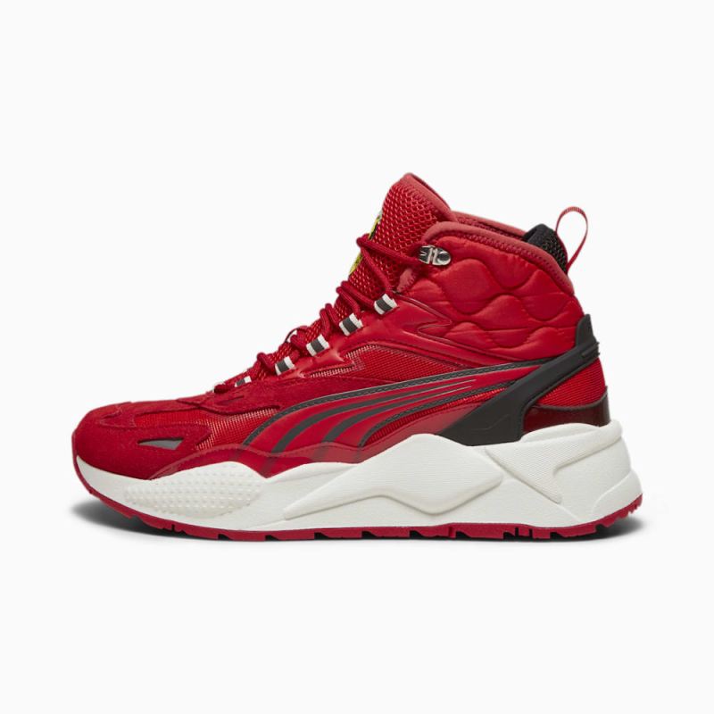 Puma | Men's Scuderia Ferrari RS-X Mid Sneakers - Rosso Corsa-Black