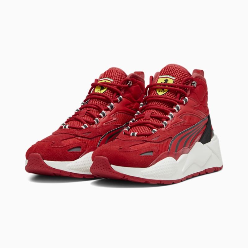 Puma | Men's Scuderia Ferrari RS-X Mid Sneakers - Rosso Corsa-Black