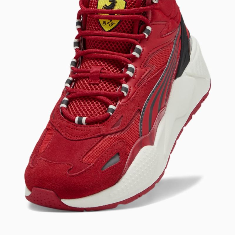 Puma | Men's Scuderia Ferrari RS-X Mid Sneakers - Rosso Corsa-Black