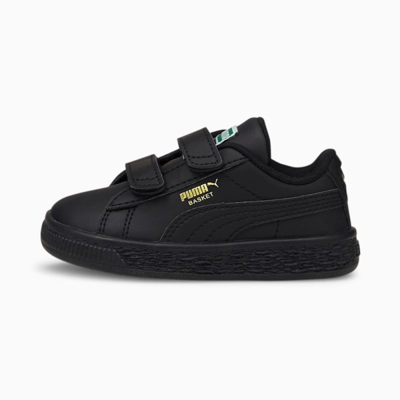 Puma | Boys Basket Classic XXI Toddler Shoes - Black-Black - Click Image to Close