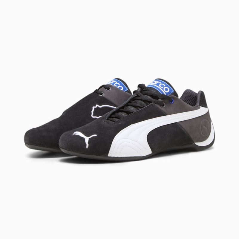 Puma | Men's x SPARCO Future Cat OG Driving Shoes - Black-White-Dark Coal