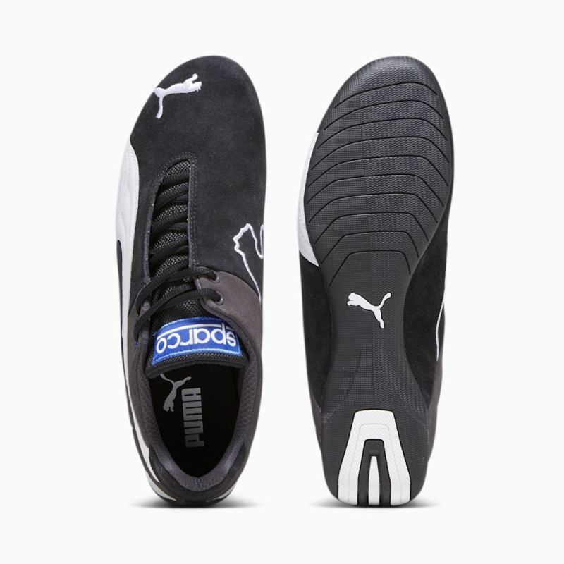 Puma | Men's x SPARCO Future Cat OG Driving Shoes - Black-White-Dark Coal