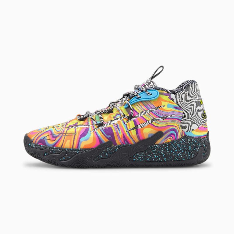 Puma | Men's MELO x DEXTER'S LAB MB.03 Basketball Shoes - Poison Pink-Fluro Orange Pes - Click Image to Close