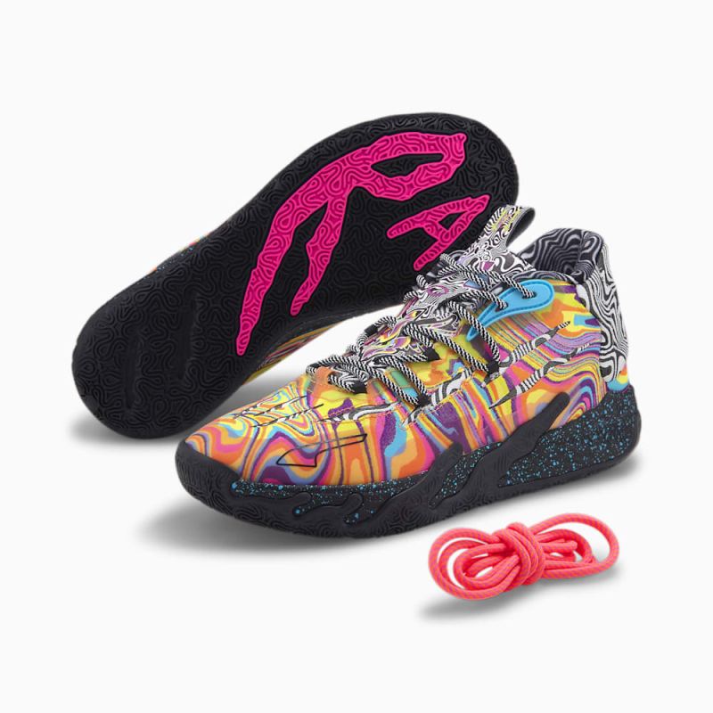 Puma | Men's MELO x DEXTER'S LAB MB.03 Basketball Shoes - Poison Pink-Fluro Orange Pes