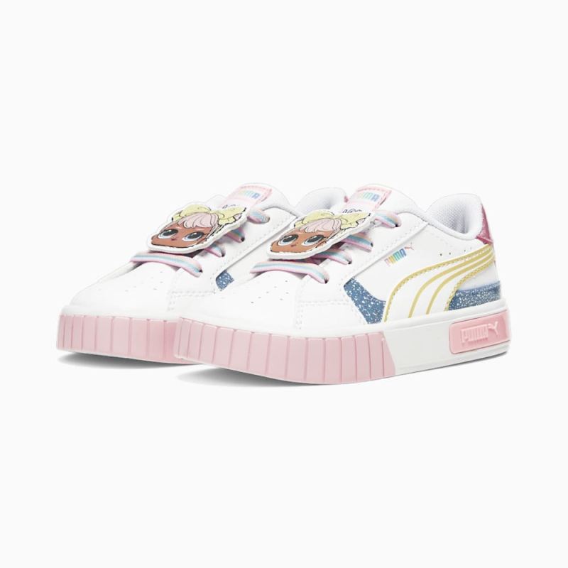 Puma | Girls Puma | Girls x L.O.L. SURPRISE! Cali Star Toddlers Sneakers - White-Flaxen-Racing Blue