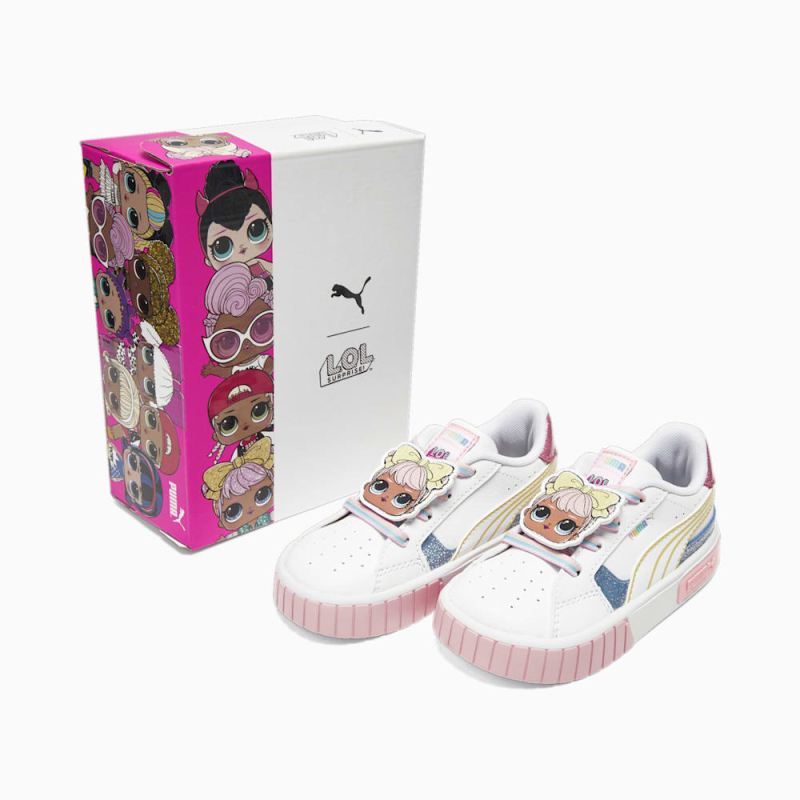 Puma | Girls Puma | Girls x L.O.L. SURPRISE! Cali Star Toddlers Sneakers - White-Flaxen-Racing Blue