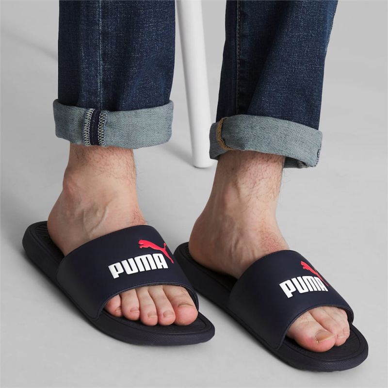 Puma | Men's Cool Cat 2.0 Slides - Parisian Night-White-Red