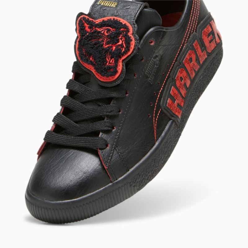 Puma | Men's x DAPPER DAN Clyde Sneakers - Black-Black-Burnt Red